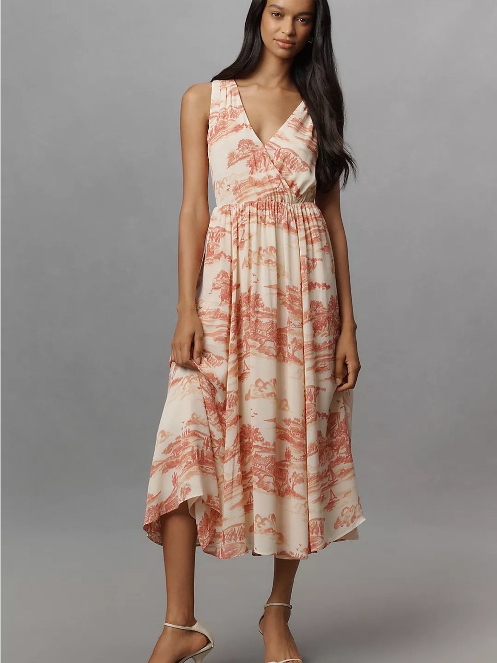 NWT Anthropologie Reformation Farah Sleeveless V-Neck Midi Dress Size 6